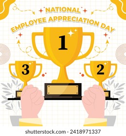 National Employee Appreciation Day – March 1, 2024, Attractive design, can be used on all social media platforms, beautiful color combination, get it now for your first purchase.