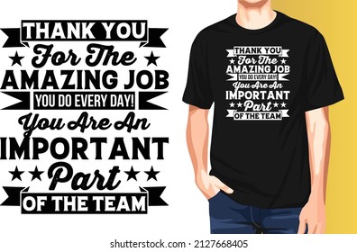 National Employee Appreciation Day typography t-shirt design.