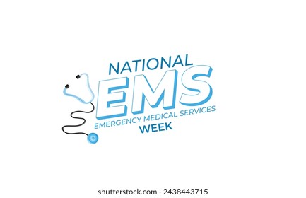 National Ems week. background, banner, card, poster, template. Vector illustration.