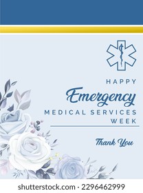 National EMS Week, Holiday concept. Template for background, banner, card, poster, t-shirt with text inscription