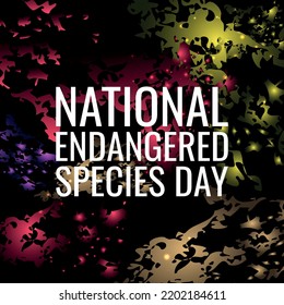 National Endangered Species Day . Design Suitable For Greeting Card Poster And Banner