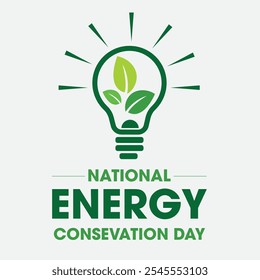 National Energy conservation day logo illustration