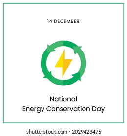 National Energy Conservation Day Vector Illustration Stock Vector 