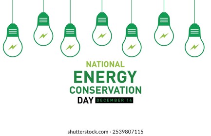 National Energy Conservation Day Vector. Save The Planet Save Energy And Create A Green Eco-Friendly World. Natural Energy Icon.