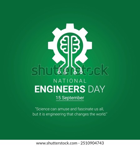 National Engineers Day. Happy Engineers Day creative concept banner, poster, social media post, background, greetings card, design etc.