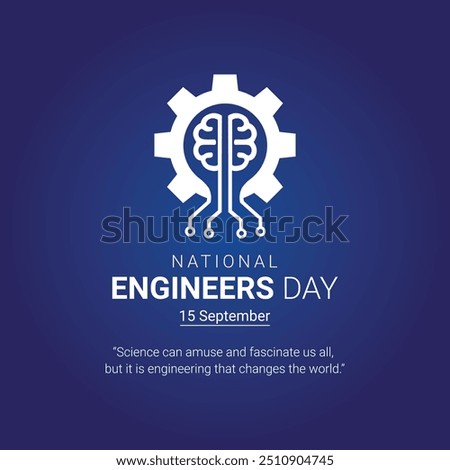National Engineers Day. Happy Engineers Day creative concept banner, poster, social media post, background, greetings card, design etc.