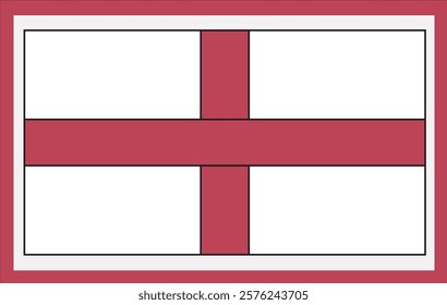 National England flag, official colors and proportion correctly. National England flag. Vector illustration. England flag vector icon, simple, flat design for web or mobile app.