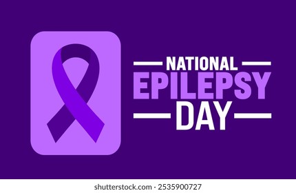 National Epilepsy Day background or banner design template is observed every year in November. Holiday concept. Template for card, poster, placard, template.