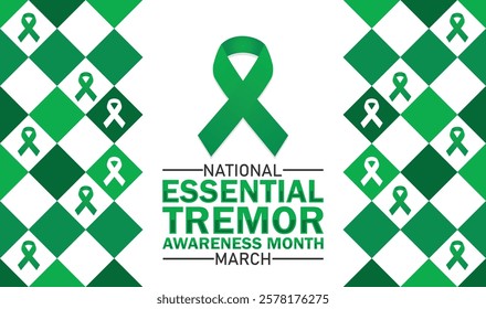 National Essential Tremor Awareness Month. March. Vector illustration. Design for banner, poster or print.