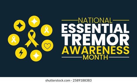 National Essential Tremor Awareness Month Banner, Neurological Health and Support