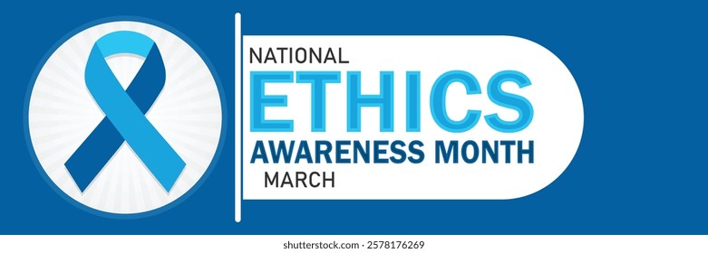 National Ethics Awareness Month. March. Vector illustration. Design element for banner, poster or card.