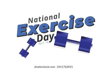 National Exercise Day. background, banner, card, poster, template. Vector illustration.