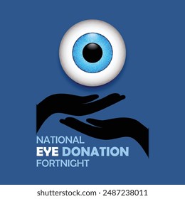 National eye donation fortnight concept vector illustration background