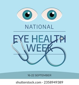 National Eye Health Week design template good for celebration usage. eye health vector illustration. vector eps 10.