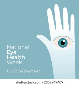 National Eye Health Week design template good for celebration usage. eye health vector illustration. vector eps 10.