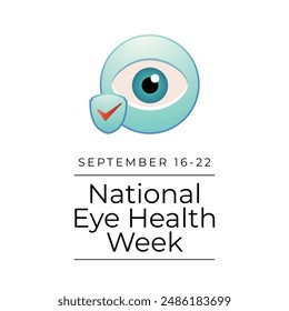 National Eye Health Week. Flat art design. healthcare vector. Good for celebration template usage. eps 10. 