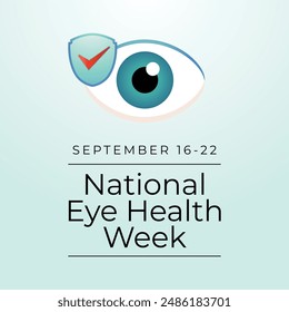 National Eye Health Week. Flat art design. healthcare vector. Good for celebration template usage. eps 10. 