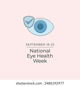 National Eye Health Week. Line art design. healthcare vector. Good for celebration template usage. Continuous line. eps 10.