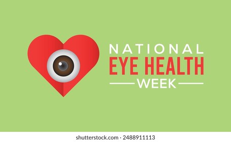 national eye health week is observed every year on September. banner design template Vector illustration background design.