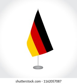 National fabric vector flag of Germany isolated on white background.