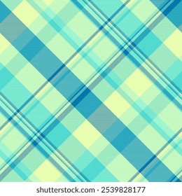 National fabric vector tartan, mature background pattern plaid. Repeat check texture textile seamless in lime and mint colors palette.