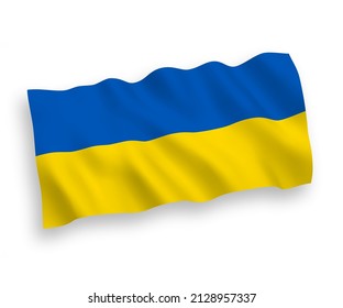 National Fabric Wave Vector Flag of Ukraine