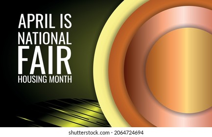 National Fair Housing Month. Geometric design suitable for greeting card poster and banner