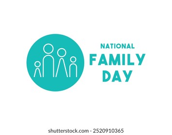 National Family Day. Flat design vector. White background. Eps 10