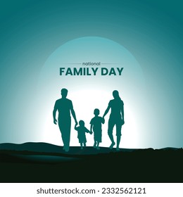 National Family Day. Happy parents day. happy family day vector illustration concept.