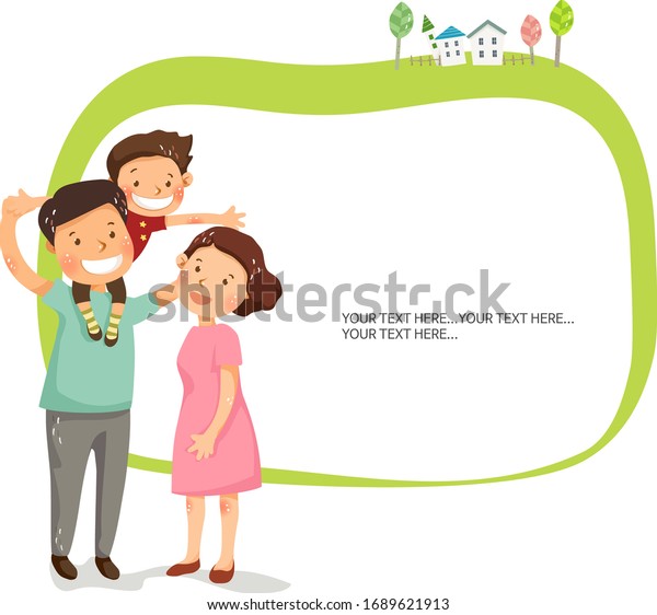 National Family Month Happy Family Vector Stock Vector (royalty Free 