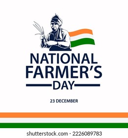 National Farmers Day 23 December. Banner vector illustration