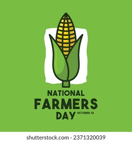 National Farmers Day. October 12. Eps 10.