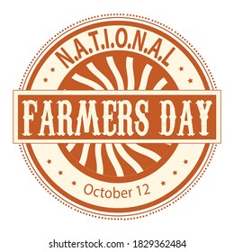 National Farmers Day Sign and Stamp
