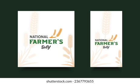 National Farmer's Day. text and illustration design for greetings, backgrounds, banners, posters.