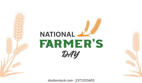 National Farmer's Day. text and illustration design for greetings, backgrounds, banners, posters.
