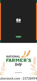 National Farmer's Day. text and illustration design for greetings, backgrounds, banners, posters.