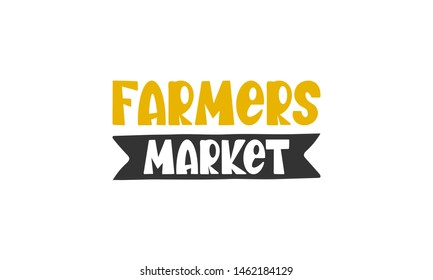 National Farmers Market Week in United States. A healthy community, support for the local economy. The development of agriculture in America. Poster, greeting card, banner, background. Vector