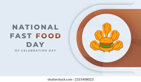 National Fast Food Day Celebration Vector Design Illustration for Background, Poster, Banner, Advertising, Greeting Card