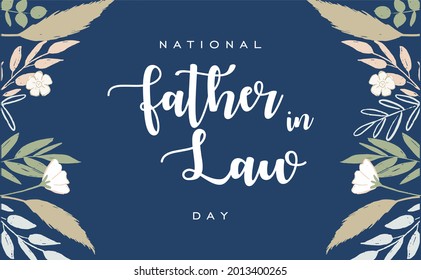 National Father in Law Day. Holiday concept. Template for background, Web banner, card, poster, t-shirt with text inscription