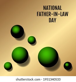 National Father-in-Law Day. Geometric design suitable for greeting card poster and banner