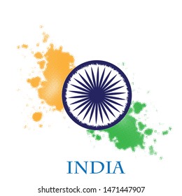 National festival of India, typography for print or use as poster, card, flyer or T shirt