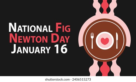 National Fig Newton Day vector banner design. Happy National Fig Newton Day modern minimal graphic poster illustration.
