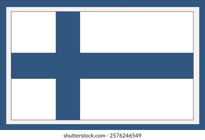 National Finland flag, official colors and proportion correctly. National Finland flag. Vector illustration. Finland flag vector icon, simple, flat design for web or mobile app.