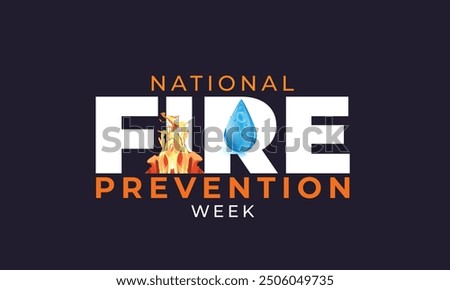 National Fire Prevention week. background, banner, card, poster, template. Vector illustration.
