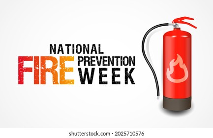 National Fire Prevention Week Is Observed Every Year In October, To Raise Fire Safety Awareness, And Help Ensure Our Home And Family Is Protected. Vector Illustration