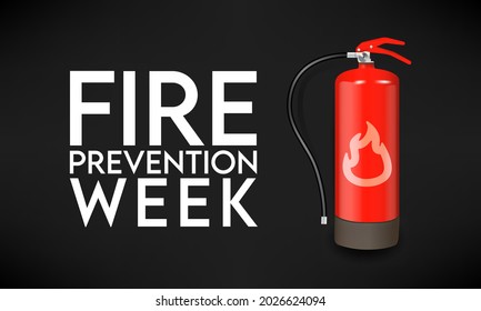 National Fire Prevention Week Is Observed Every Year In October, To Raise Fire Safety Awareness, And Help Ensure Our Home And Family Is Protected. Vector Illustration