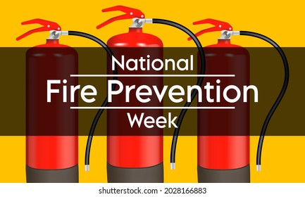 National Fire Prevention Week is observed every year in October, to raise fire safety awareness, and help ensure our home and family is protected. Vector illustration