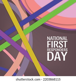  National First Responders Day. Design suitable for greeting card poster and banner