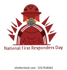 National First Responders Day. Holiday concept.