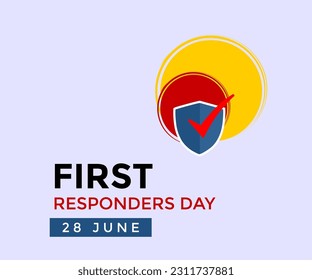 National First Responders Day Holiday concept. Template for background, banner, card, poster, t-shirt with text inscription